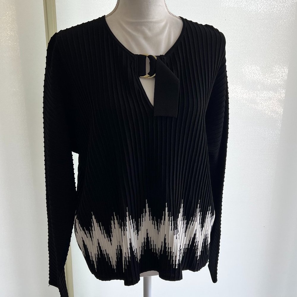 NWT Maje 'Martha' black and white top